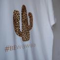 Camiseta Cactus Leopardo Blanco