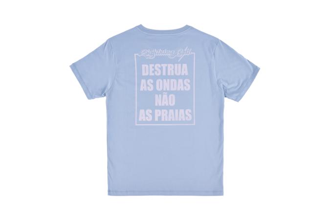 Camiseta "Destrua as Ondas, Não as Praias Tee" B63 Bluestone