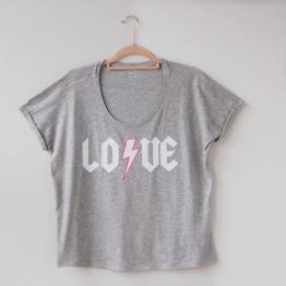 Camiseta Love Gris