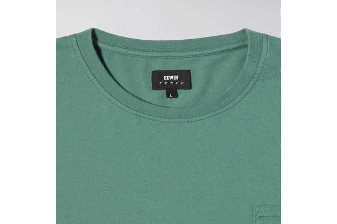 Camiseta Pocket Ts Blue spruce Garment Washed