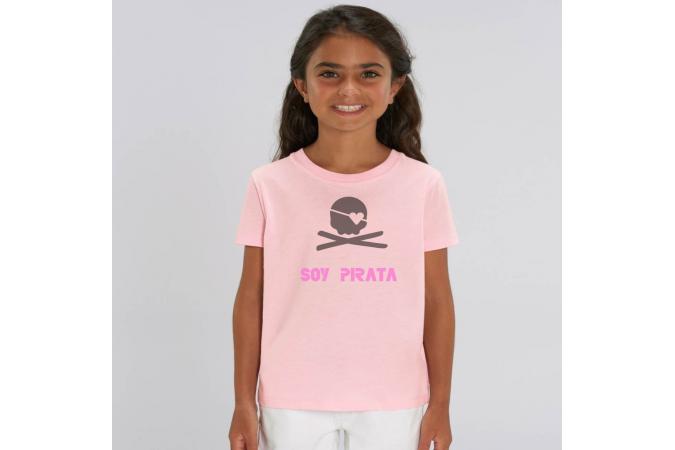 Camiseta Soy Pirata Jnr Rosa