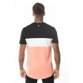 Camiseta Triple Panel - Peach Melba/Black/White